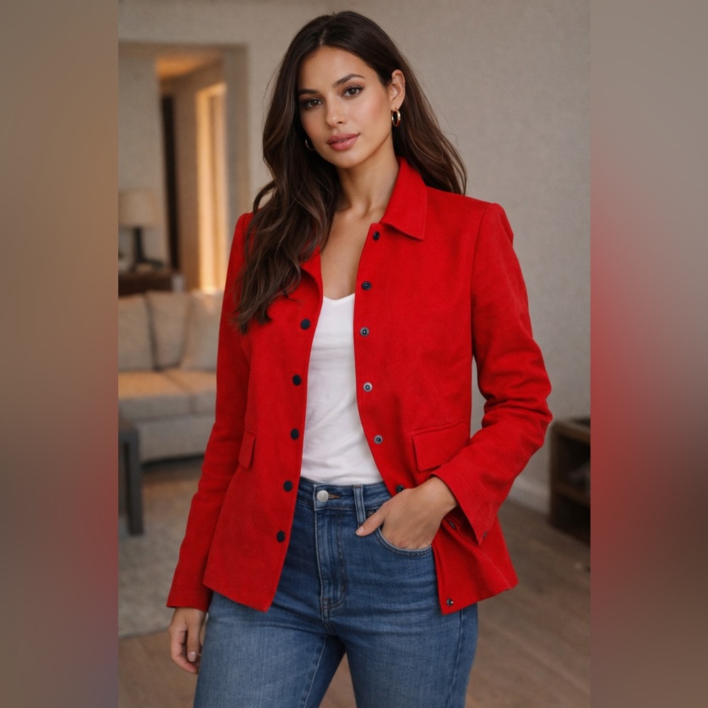 Vibrant Red Women's Blazer by Theory